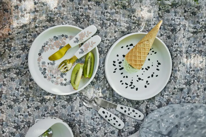 Elodie Silicone Plate Set Blue Garden Placement 0-3 år Elodie Details