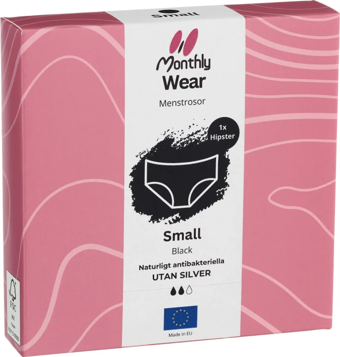 Monthly Wear Hipster Black 1 par S Monthly Wear