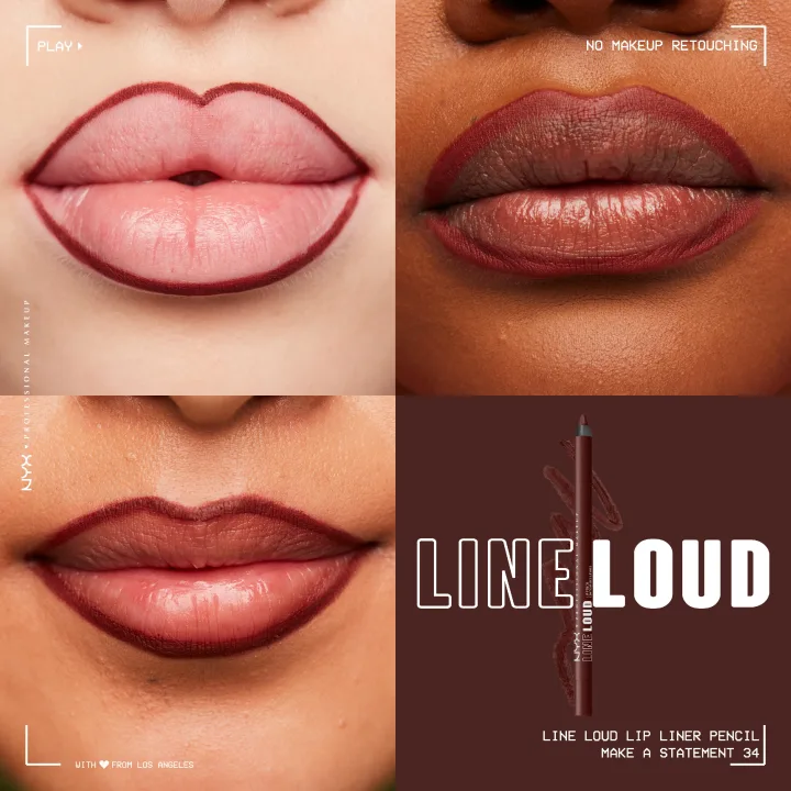 NYX Professional Makeup Line Loud Lip Pencil 1,2 g 34 Make A Statement NYX Professional Makeup