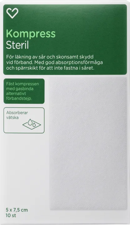 Hjärtats Snabbförband Sterilt Vattenfast 10cm x 20cm 5st Hjärtats