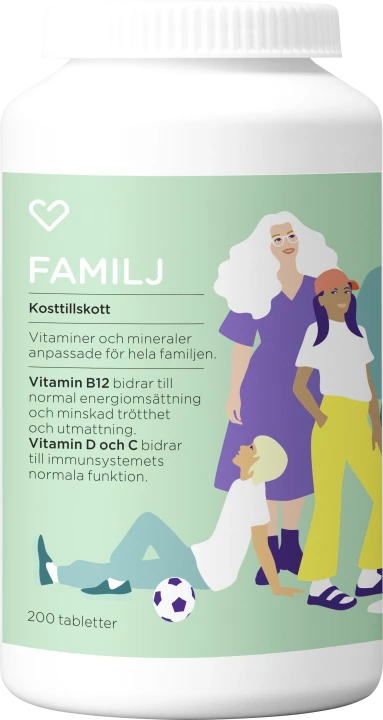 Hjärtats Multivitamin Familj Tablett 200st Hjärtats