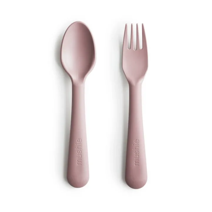 Mushie Fork & Spoon Blush Mushie