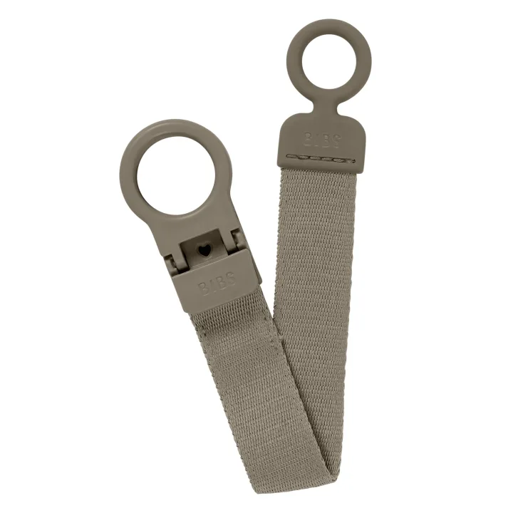 BIBS Pacifier Clip Loop  Dark Oak Bibs