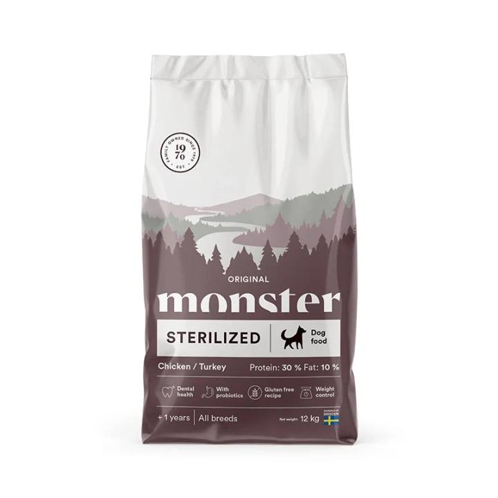 Monster Dog Original Sterilized Chicken/Turkey 12 kg Monster