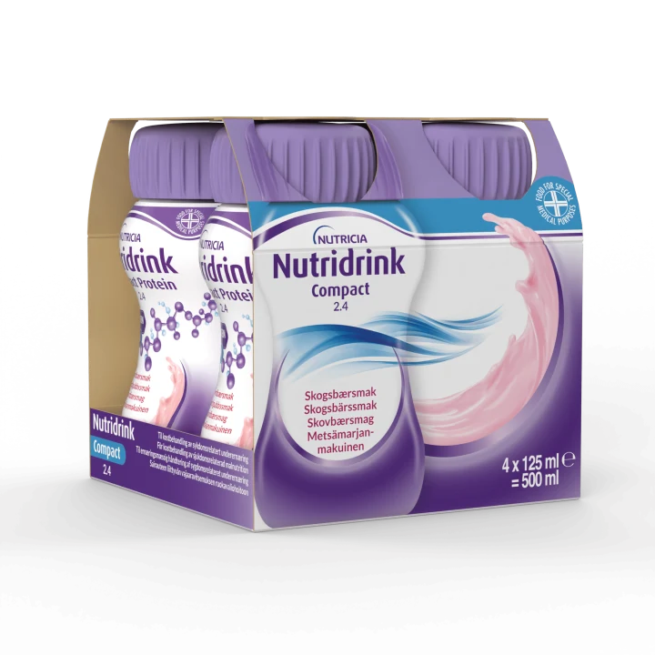 Nutridrink Compact Skogsbärssmak, 4x125  ml 