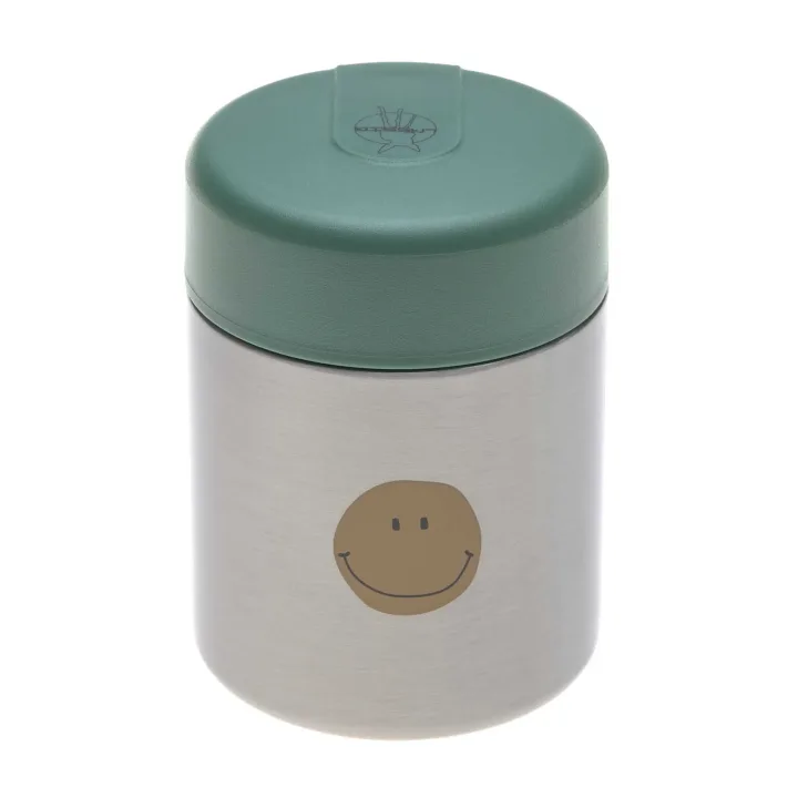 LÄSSIG Food Jar Happy Fruits  Smile Green LÄSSIG