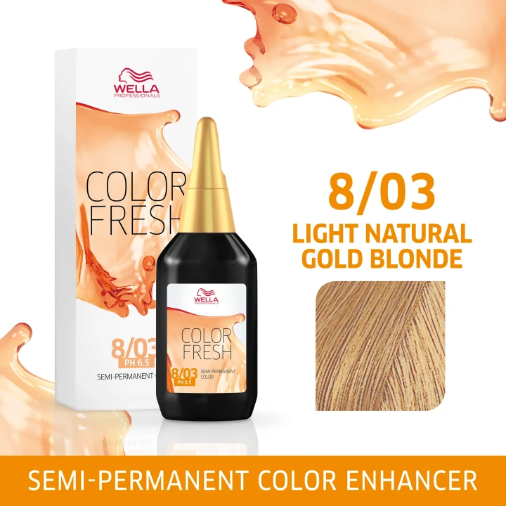 Wella Professionals Color Fresh 75 ml 8/03 Light Natural Gold Blonde Wella