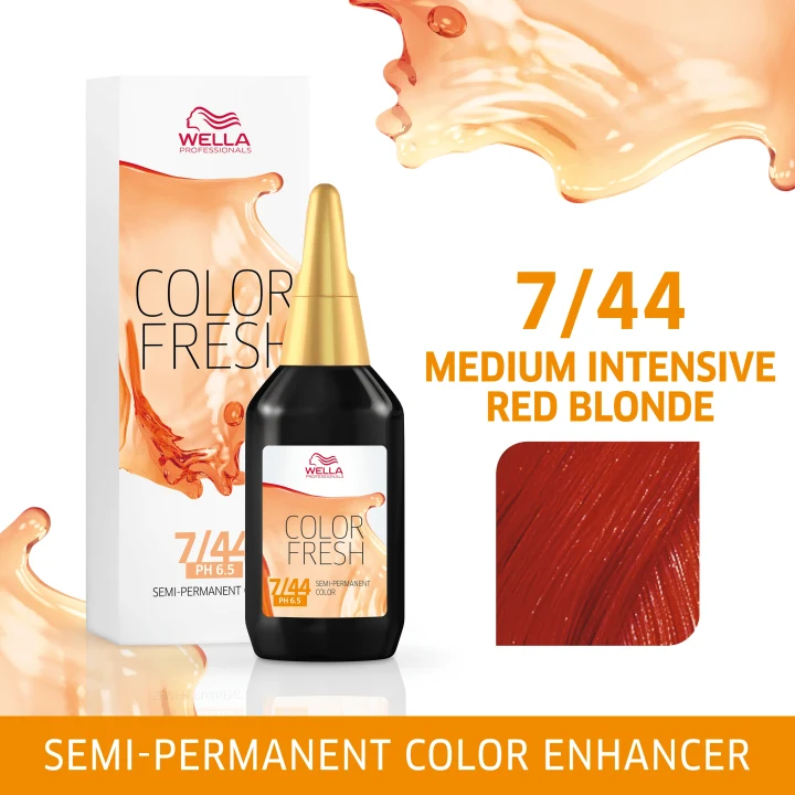 Wella Professionals Color Fresh 75 ml 7/44 Medium Intensive Red Blonde Wella