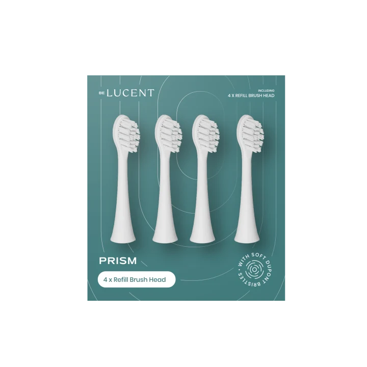 Be Lucent Prism Tandborsthuvud White 4 st Be Lucent