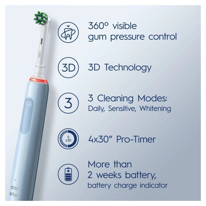 Oral-B Eltandborste Pro 3 Blå Oral-B