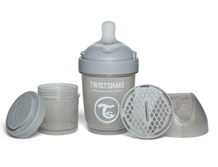 Twistshake Nappflaska Anti-kolik Pro Double 180 ml  Grå Twistshake