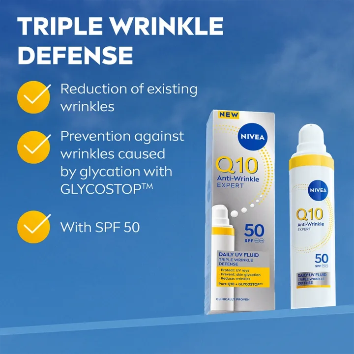 Nivea Q10 Anti-Wrinkle Expert Daily UV Fluid SPF50 40 ml Nivea