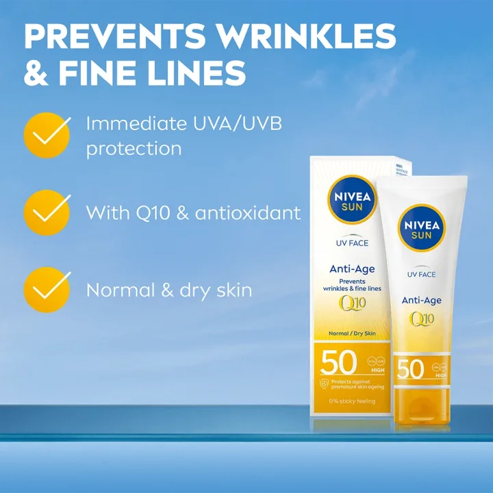 Nivea Sun UV Face Anti Age Q10 Cream SPF 50 50 ml Nivea
