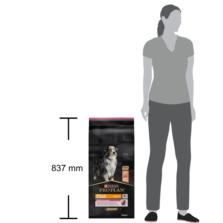 PURINA PRO PLAN Medium & Large Adult 7+ Sensitive Skin Torrfoder Hund 14kg Purina Pro Plan