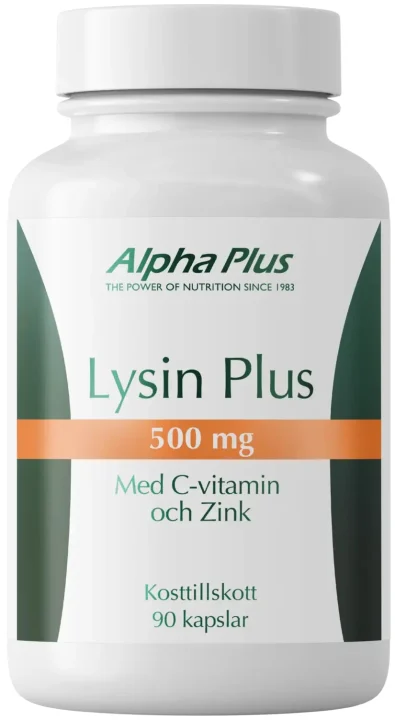 Alpha Plus Lysin Plus 500 mg 90 kapslar Alpha Plus