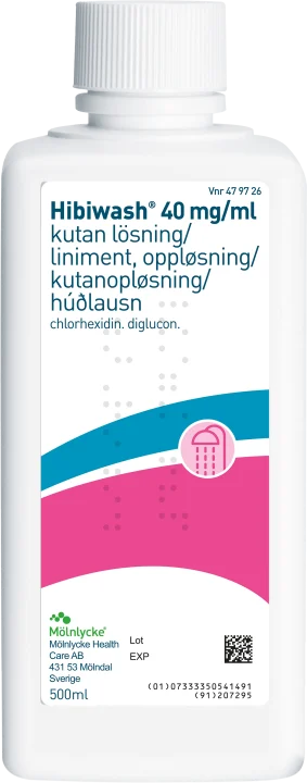 Hibiwash Kutan lösning 40mg/ml Flaska 500 ml HIBIWASH