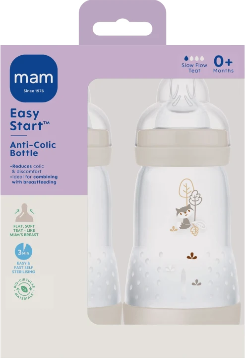 MAM Easy Start Anti-Colic Nappflaska Neutral 2-pack 260ml Mam