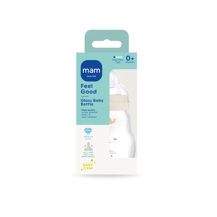 MAM Feel Good Glass Bottle 170 ml Neutral Mam