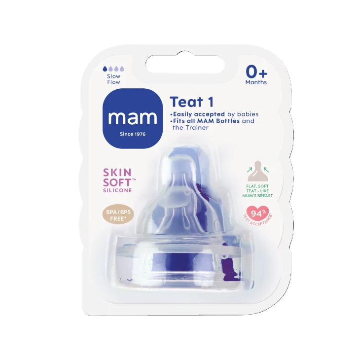 MAM Teat Dinapp Stl 1 2-pack Mam
