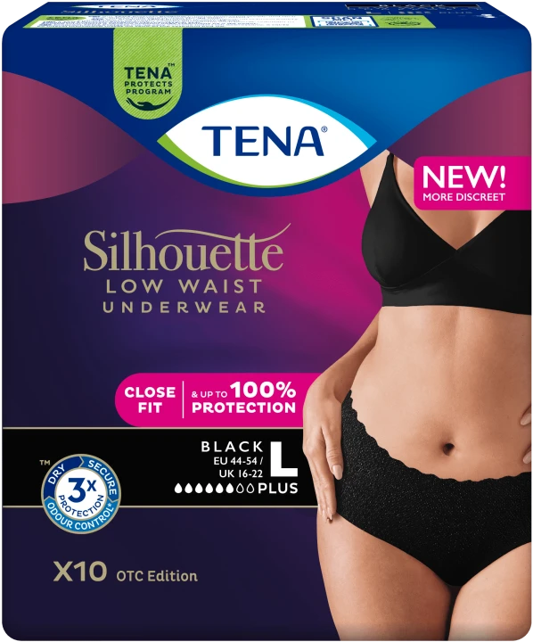 TENA Silhouette Normal Noir Large 9 st Tena
