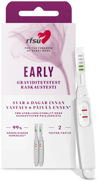 RFSU Early Tidigt Graviditestest  2-pack Rfsu