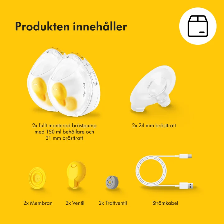 Medela Magic InBra Bärbar Bröstpump 2 st Medela