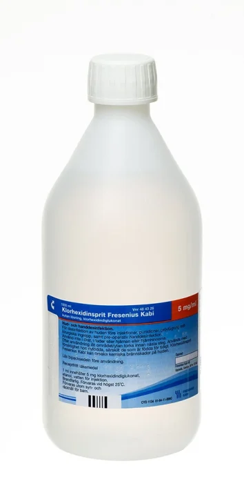 Klorhexidinsprit Fresenius Kabi Kutan Lösning 5mg/ml 1000 ml Klorhexidinsprit