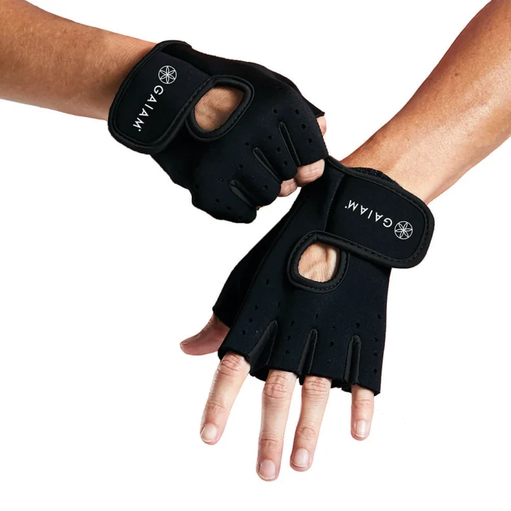 Gaiam Fitness Glove Black-Black M/L Gaiam