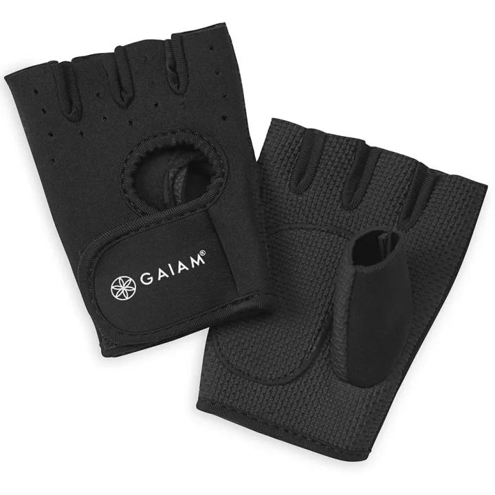Gaiam Fitness Glove Black-Black M/L Gaiam