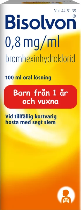 Bisolvon Oral lösning 0,8mg/ml Flaska 100 ml Bisolvon