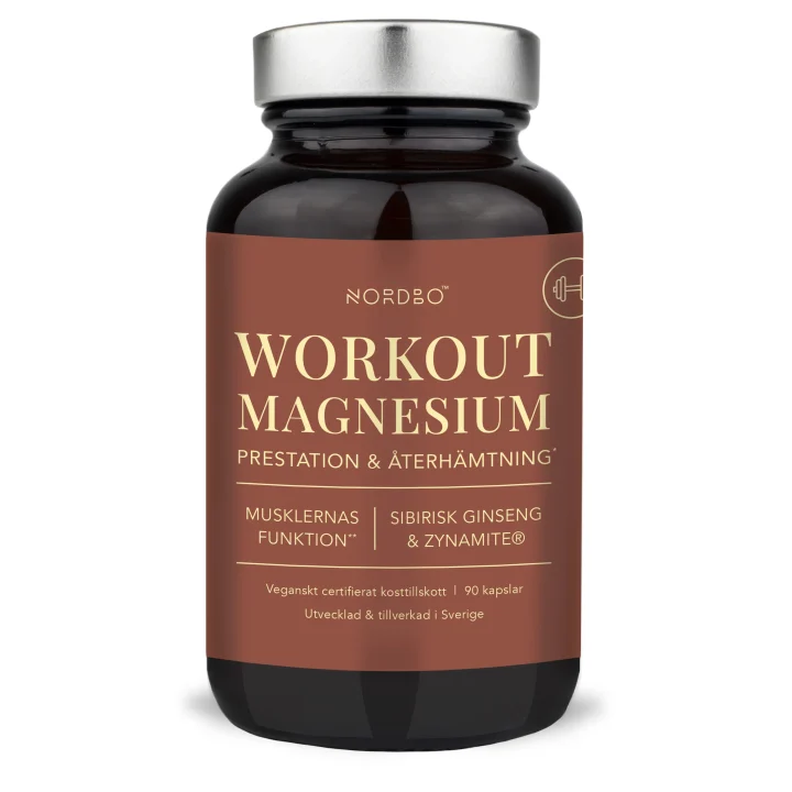 Nordbo WorkOut Magnesium 90 kapslar Nordbo