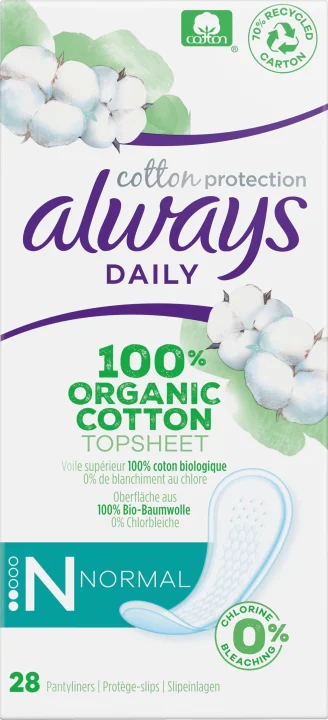 Always Dailies Cotton Protection Trosskydd Normal 28 st Always