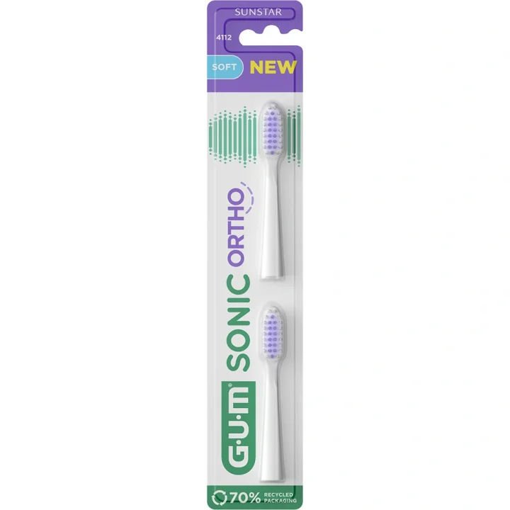 GUM Sonic Ortho Utbytesborstar 2 st Gum