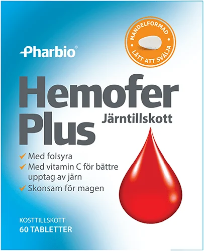 Pharbio Hemofer Järn Plus 60 st Pharbio