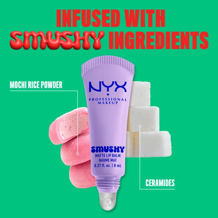 NYX Professional Makeup Smushy Matte Läppbalsam 8 ml 1 Sugar Smush NYX Professional Makeup