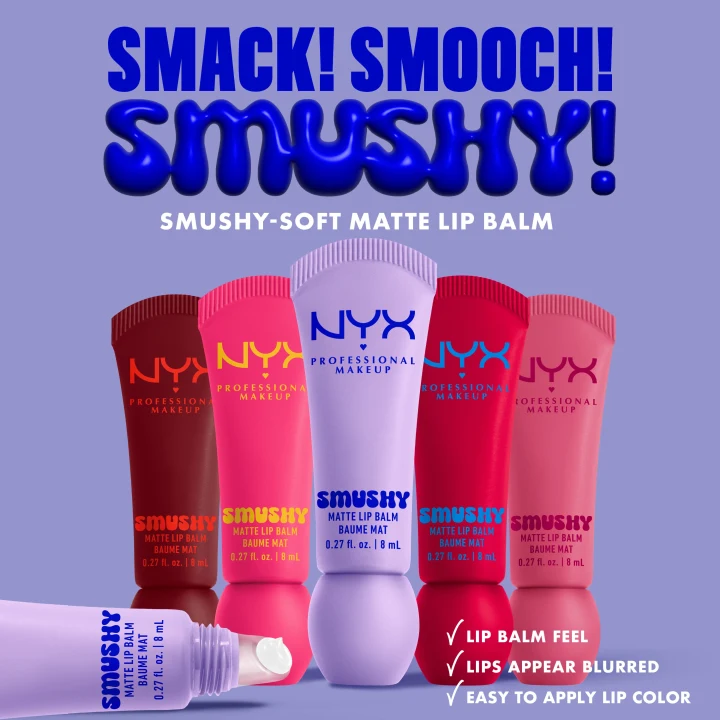 NYX Professional Makeup Smushy Matte Läppbalsam 8 ml 9 Soft Sorbet NYX Professional Makeup