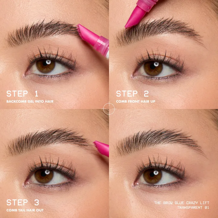 NYX Professional Makeup The Brow Glue Crazy Lift 01 Transparent 7 ml NYX Professional Makeup
