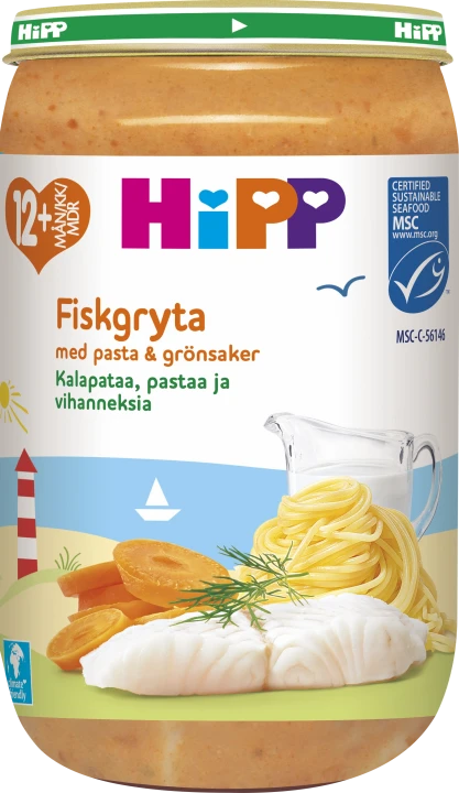 HiPP Fiskgryta med pasta och grönsaker 12 mån 250 g HIPP