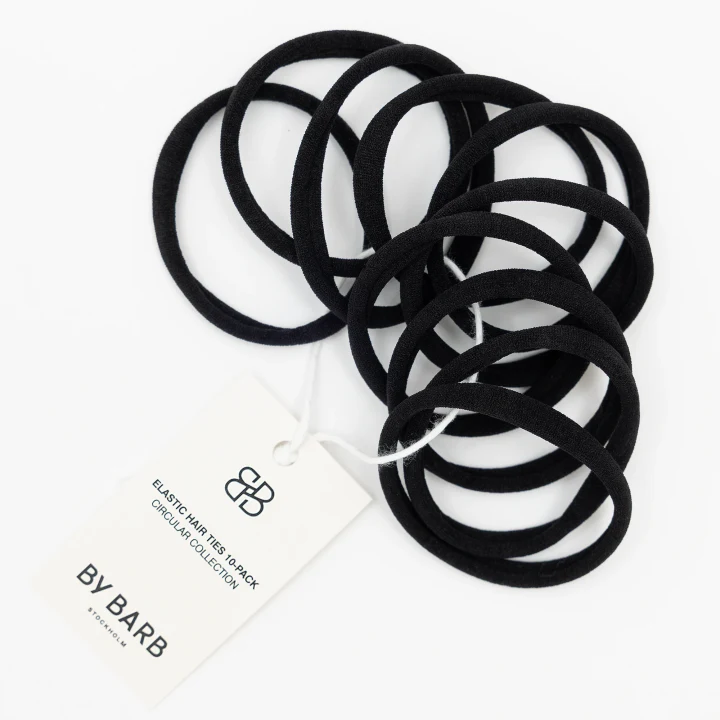 ByBarb Circular Collection Hårsnodd Black 10-pack ByBarb