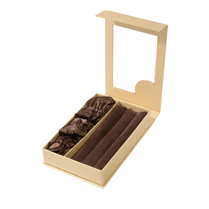 Lenoites Heatless Curling Rods with Caps 3-Pack Set Brown Lenoites