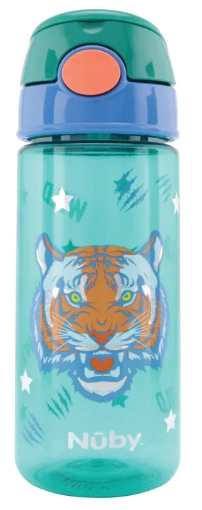 Nuby Flaska Soft Straw Push Cup Glitter 540 ml Tiger Nuby
