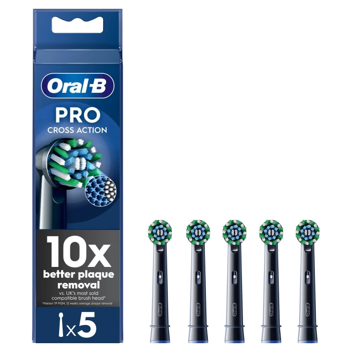Oral-B Cross Action Black Borsthuvud 5 st Oral-B