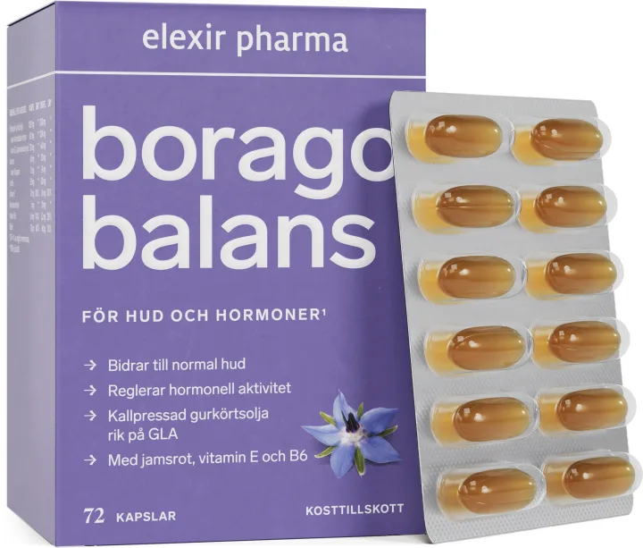 Elexir Pharma Borago Balans 72 kapslar Elexir Pharma