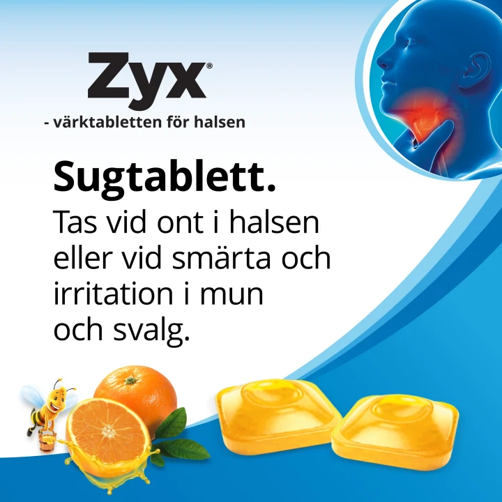Zyx Apelsin & Honung Sugtablett 3 mg 20 sugtabletter Zyx