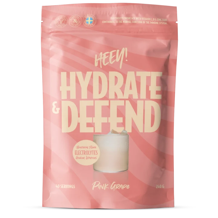 Heey! Hydrate & Defend Elektrolyter Rosa Grapefrukt 240 g Heey!