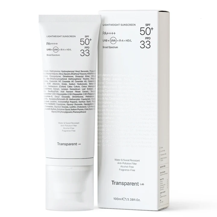 Niche Beauty Lab Transparent Lab Lightweight Sunscreen SPF50+, 100 ml Niche Beauty Lab