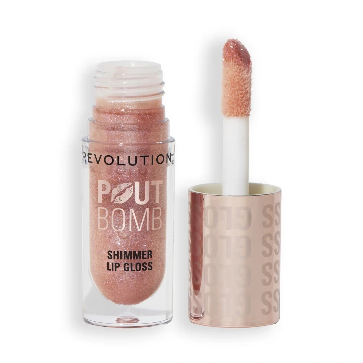 Revolution Beauty London Pout Bomb Shimmer Gloss 4,5ml Glimmer Nude Revolution Beauty London