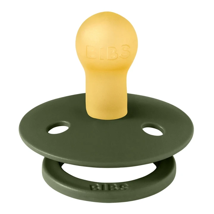 BIBS Pacifier Colour Holiday Leaf Latex Sage/Hunter Green 2 pack Size 1 Bibs