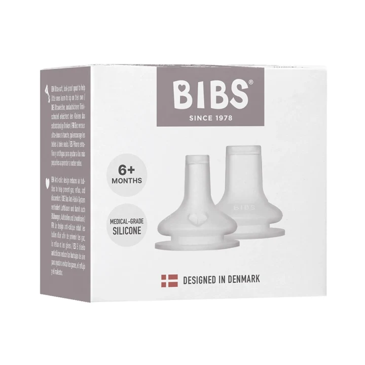 BIBS Baby Bottle Spout Silicone 2 pack Bibs