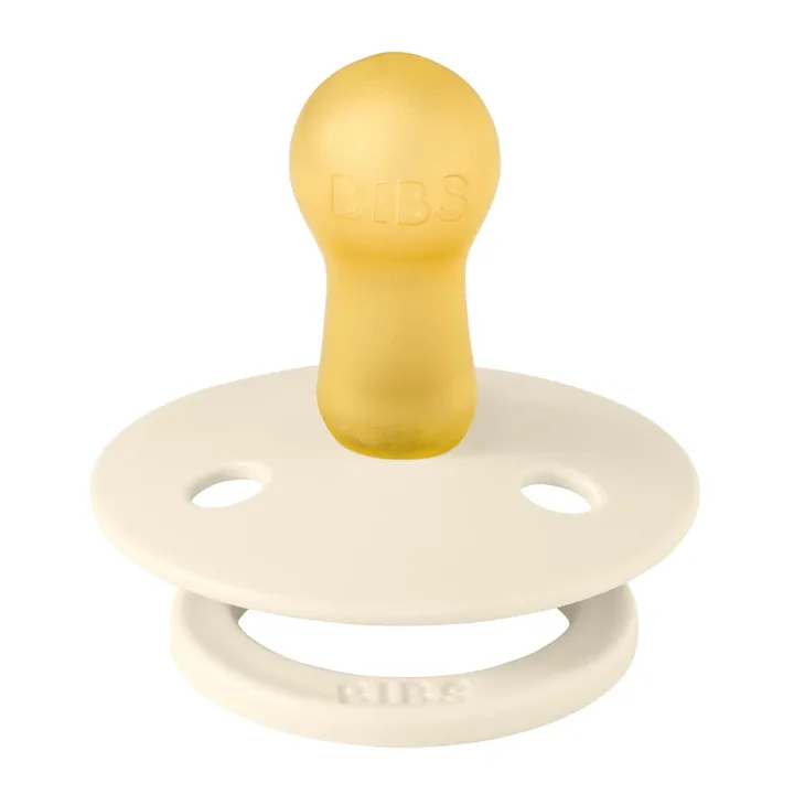 BIBS Pacifier Colour Holiday Bow Latex Ivory/Plum 2 pack Size 2 Bibs